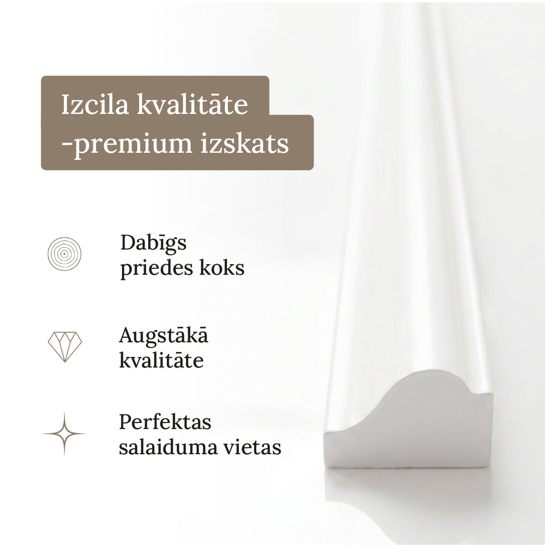 Divdaļīgs pašlīmējošs durvju apdares līstu (moldingu) komplekts